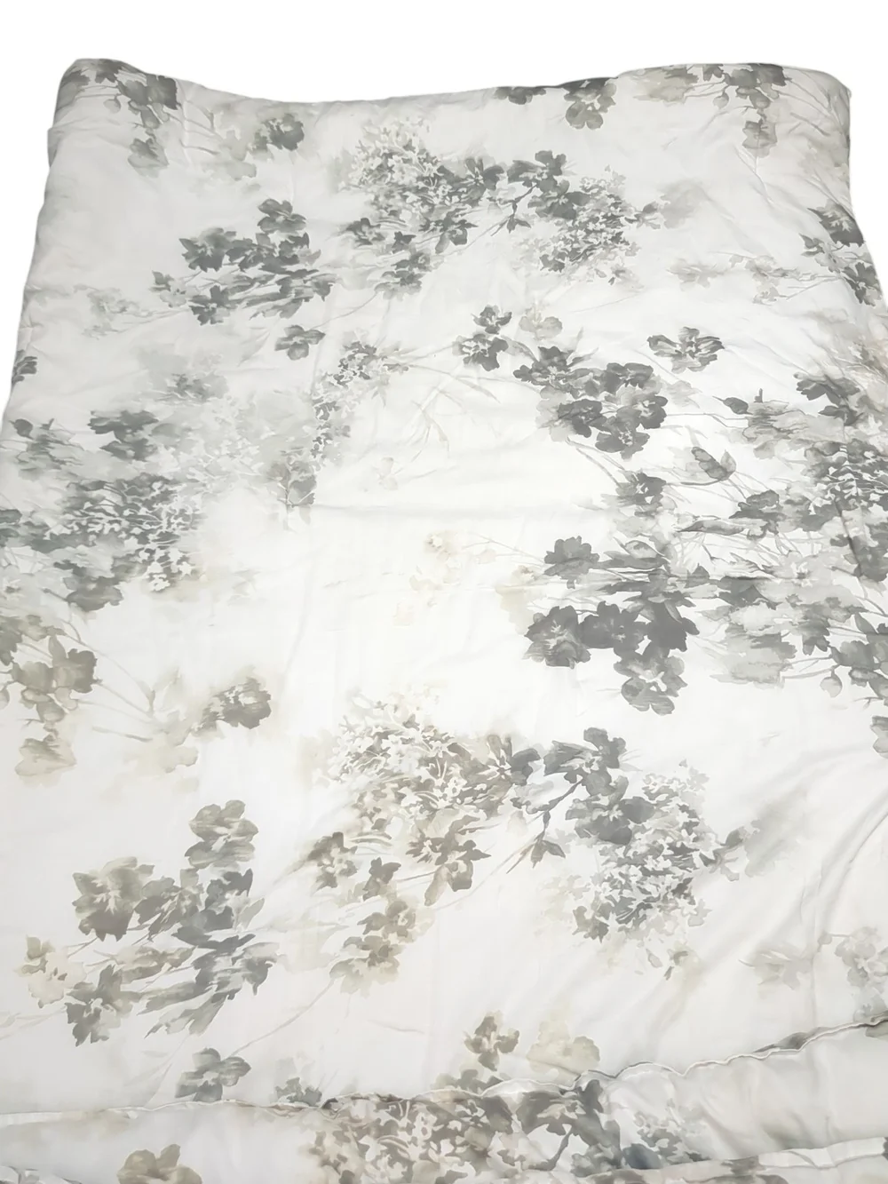 Ralph Lauren Home Retired Gwynne Floral Comforter Queen Gray Beige Ivory Cotton